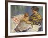 Mrs. B with Her Baby on Her Knees-Nicolas Tarkhoff-Framed Giclee Print