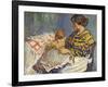 Mrs. B with Her Baby on Her Knees-Nicolas Tarkhoff-Framed Giclee Print