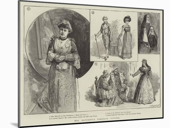 Mrs Bancroft's Tableaux Vivants-null-Mounted Giclee Print