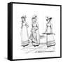 Mrs. Bennet and Her Two Youngest Girls', Illustration from 'Pride and Prejudice' by Jane Austen,…-Hugh Thomson-Framed Stretched Canvas