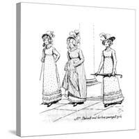 Mrs. Bennet and Her Two Youngest Girls', Illustration from 'Pride and Prejudice' by Jane Austen,…-Hugh Thomson-Stretched Canvas