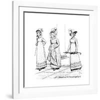 Mrs. Bennet and Her Two Youngest Girls', Illustration from 'Pride and Prejudice' by Jane Austen,…-Hugh Thomson-Framed Giclee Print