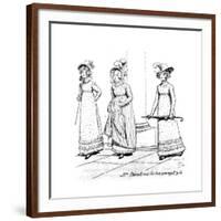 Mrs. Bennet and Her Two Youngest Girls', Illustration from 'Pride and Prejudice' by Jane Austen,…-Hugh Thomson-Framed Giclee Print