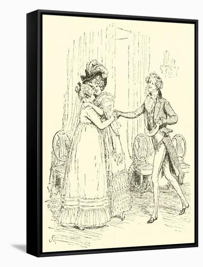 Mrs Bennet Welcomes Lydia and Her Husband-Hugh Thomson-Framed Stretched Canvas
