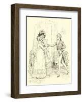 Mrs Bennet Welcomes Lydia and Her Husband-Hugh Thomson-Framed Giclee Print