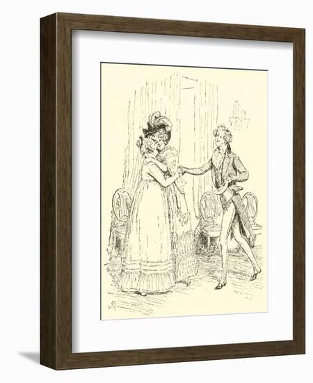 Mrs Bennet Welcomes Lydia and Her Husband-Hugh Thomson-Framed Giclee Print