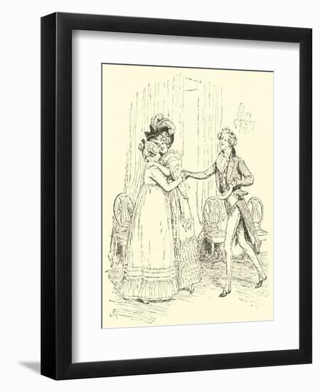 Mrs Bennet Welcomes Lydia and Her Husband-Hugh Thomson-Framed Giclee Print