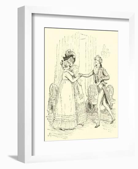 Mrs Bennet Welcomes Lydia and Her Husband-Hugh Thomson-Framed Giclee Print