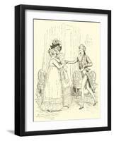 Mrs Bennet Welcomes Lydia and Her Husband-Hugh Thomson-Framed Giclee Print