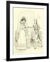 Mrs Bennet Welcomes Lydia and Her Husband-Hugh Thomson-Framed Giclee Print