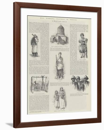 Mrs Bishop's Travels in Persia, by the Honourable George Curzon-null-Framed Giclee Print