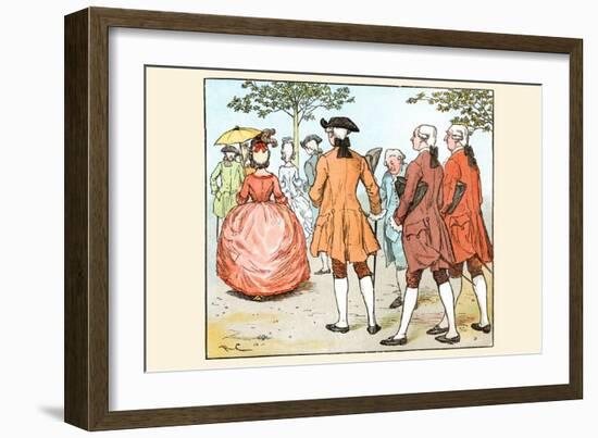 Mrs. Blaize Was Always Followed by Suitors, Even the King-Randolph Caldecott-Framed Art Print