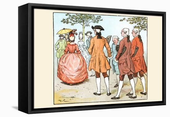 Mrs. Blaize Was Always Followed by Suitors, Even the King-Randolph Caldecott-Framed Stretched Canvas