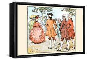 Mrs. Blaize Was Always Followed by Suitors, Even the King-Randolph Caldecott-Framed Stretched Canvas