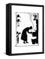 Mrs Bobbity Cooking Her Dinner-Mary Baker-Framed Stretched Canvas