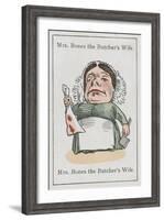 Mrs Bones the Butcher's Wife, from "Happy Families"-null-Framed Art Print