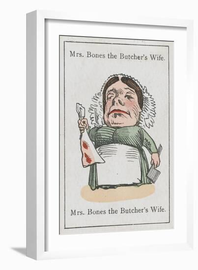 Mrs Bones the Butcher's Wife, from "Happy Families"-null-Framed Art Print