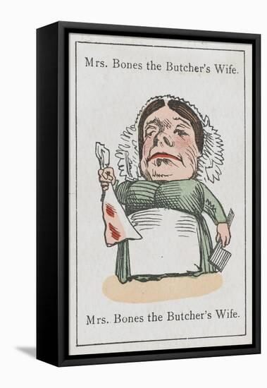 Mrs Bones the Butcher's Wife, from "Happy Families"-null-Framed Stretched Canvas