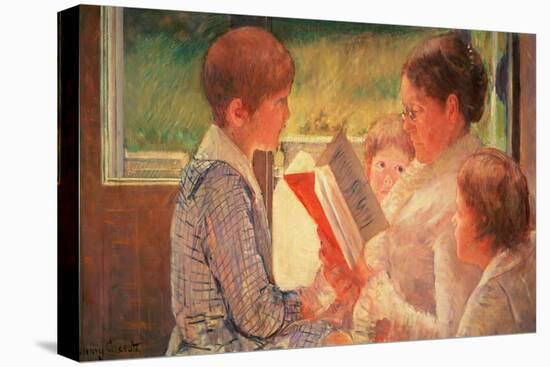 Mrs. Cassatt Reading to Her Grandchildren, 1888-Mary Cassatt-Stretched Canvas