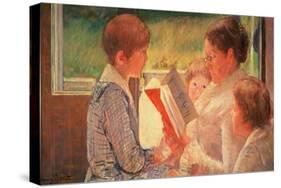 Mrs. Cassatt Reading to Her Grandchildren, 1888-Mary Cassatt-Stretched Canvas