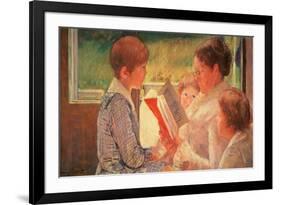 Mrs. Cassatt Reading to Her Grandchildren, 1888-Mary Cassatt-Framed Giclee Print