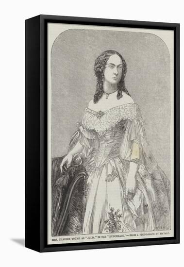 Mrs Charles Young as Julia, in the Hunchback-null-Framed Stretched Canvas