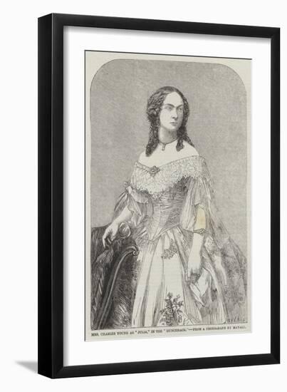 Mrs Charles Young as Julia, in the Hunchback-null-Framed Giclee Print