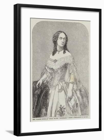 Mrs Charles Young as Julia, in the Hunchback-null-Framed Giclee Print