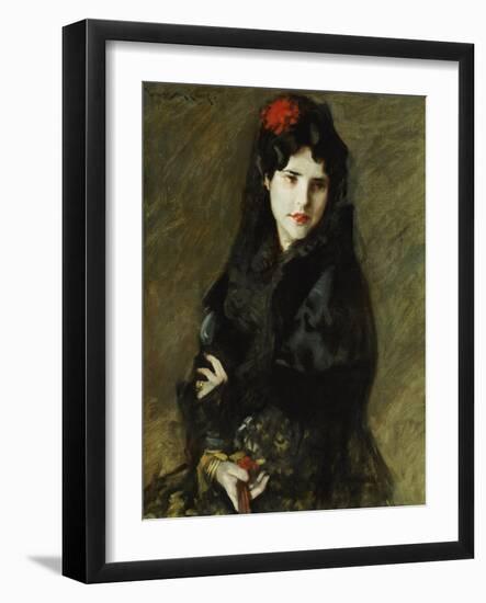 Mrs. Chase in Spanish Costume-William Merritt Chase-Framed Giclee Print