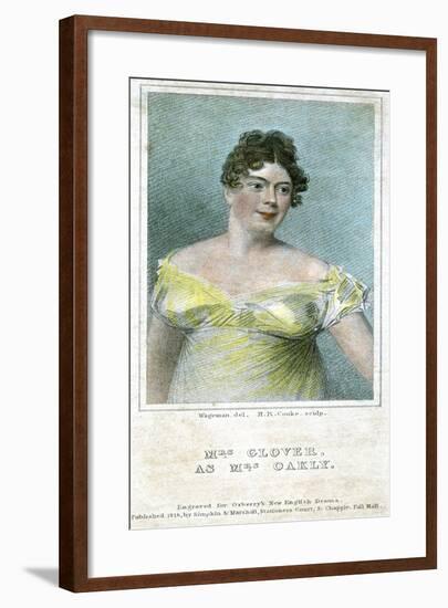 Mrs Clover, as Mrs Oakly, 1818-Thomas Charles Wageman-Framed Giclee Print