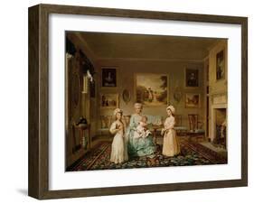 Mrs. Congreve and Her Children in Their London Drawing Room, 1782-Philip Reinagle-Framed Giclee Print