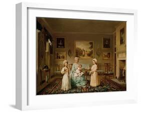 Mrs. Congreve and Her Children in Their London Drawing Room, 1782-Philip Reinagle-Framed Giclee Print