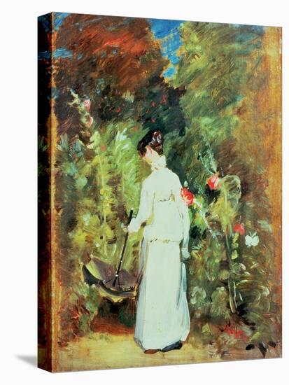 Mrs Constable in Her Garden-John Constable-Stretched Canvas