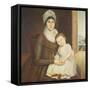 Mrs. Daniel Truman and Child, C.1798-1810-Reuben Moulthrop-Framed Stretched Canvas