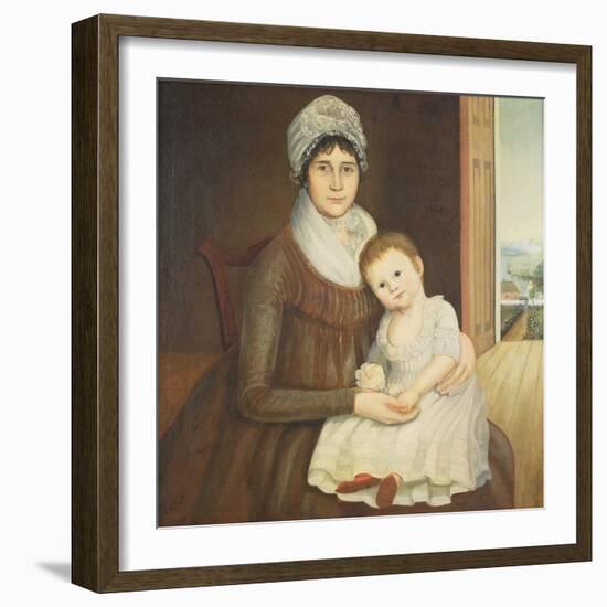 Mrs. Daniel Truman and Child, C.1798-1810-Reuben Moulthrop-Framed Giclee Print