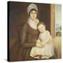 Mrs. Daniel Truman and Child, C.1798-1810-Reuben Moulthrop-Stretched Canvas