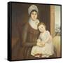 Mrs. Daniel Truman and Child, C.1798-1810-Reuben Moulthrop-Framed Stretched Canvas