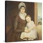 Mrs. Daniel Truman and Child, C.1798-1810-Reuben Moulthrop-Stretched Canvas