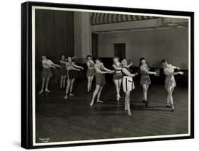 Mrs. Dean and Eight Dancing Girls in the Gymnasium of the New York Association for the Blind, 111…-Byron Company-Framed Stretched Canvas