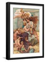 Mrs Doasyouwouldbedoneby Took Tom in Her Arms-Arthur A. Dixon-Framed Giclee Print