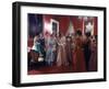 Mrs. Earl Warren Listening to 1st Lady Mamie Eisenhower Entertaining Guests at a State Dinner-Ed Clark-Framed Premium Photographic Print