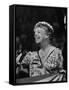 Mrs. Eleanor Roosevelt Speaking at the National Democratic Convention-null-Framed Stretched Canvas