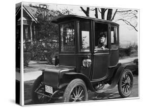 Mrs. F.A. Olds of Tacoma in the Electric Car She Has Driven for 25 Years-null-Stretched Canvas