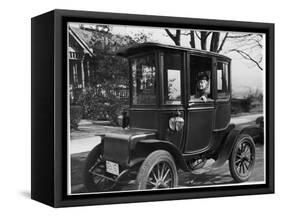 Mrs. F.A. Olds of Tacoma in the Electric Car She Has Driven for 25 Years-null-Framed Stretched Canvas