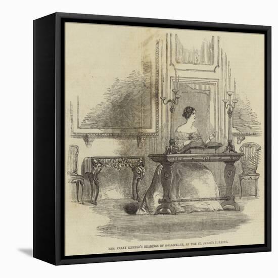 Mrs Fanny Kemble's Readings of Shakespeare, at the St James's Theatre-null-Framed Stretched Canvas