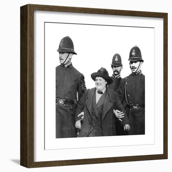 Mrs Flora Drummond, Arrested in Hyde Park, London, 1914-null-Framed Giclee Print