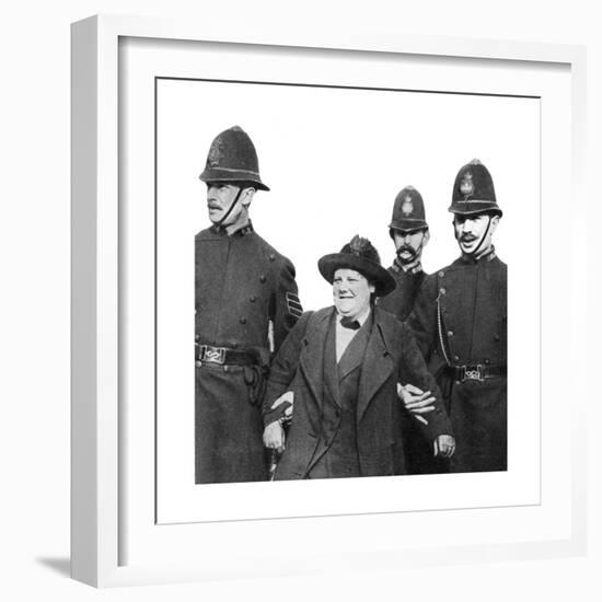 Mrs Flora Drummond, Arrested in Hyde Park, London, 1914-null-Framed Giclee Print