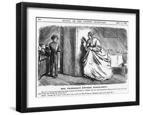 Mrs. Frummage's Birthday Dinner-Party, 1866-Charles Samuel Keene-Framed Giclee Print