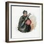 Mrs Gamp, Illustration from 'Character Sketches from Charles Dickens', C.1890 (Colour Litho)-Joseph Clayton Clarke-Framed Giclee Print