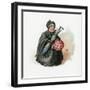 Mrs Gamp, Illustration from 'Character Sketches from Charles Dickens', C.1890 (Colour Litho)-Joseph Clayton Clarke-Framed Giclee Print